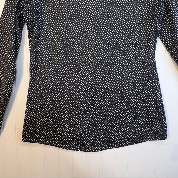 Nike Pro Dri Fit Black Polka Dot Half Zip running Pullover large - Picture 14 of 16